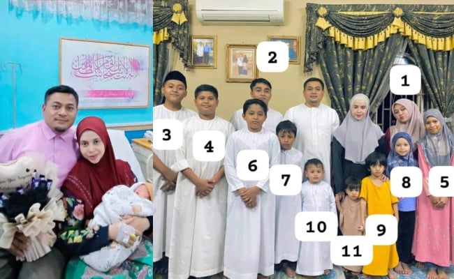 Pasangan Tular Timang Anak Ke-12 Selepas 19 Tahun Berkahwin