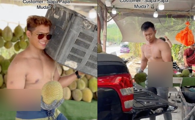 [VIDEO] Peniaga Durian Tiada Niat Tayang Badan Sado, Nafi Jadikan Sebagai Marketing – ‘Buka Pakaian Waktu Itu Sebab Cuaca Panas’