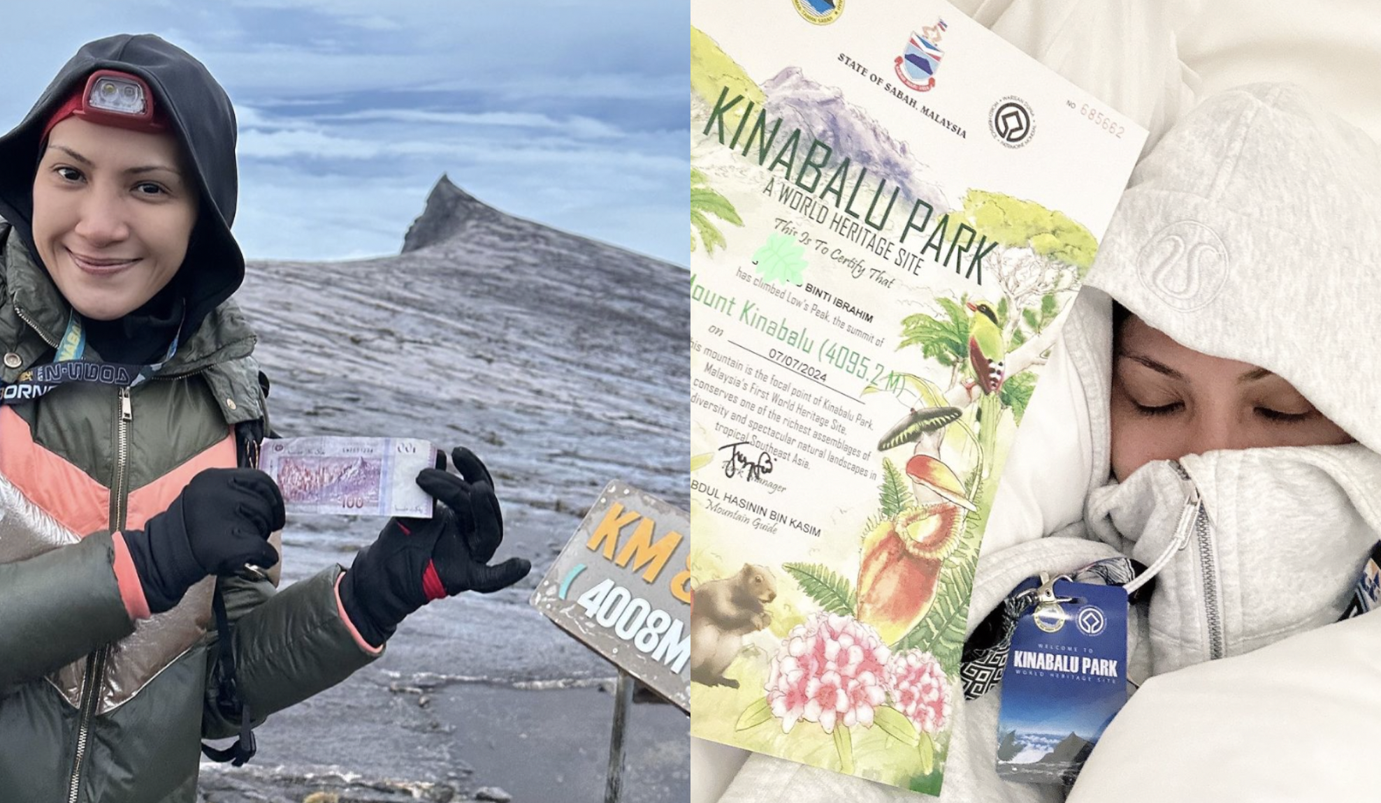 Sherry Ibrahim Berjaya Tawan Puncak Gunung Kinabalu