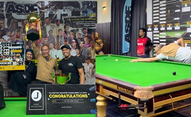 [VIDEO] Tok Ram Tewaskan Black Wings Di Kejohanan Celebritiy Snooker 2.0, Bawa Hadiah Wang Tunai Sebanyak RM4k