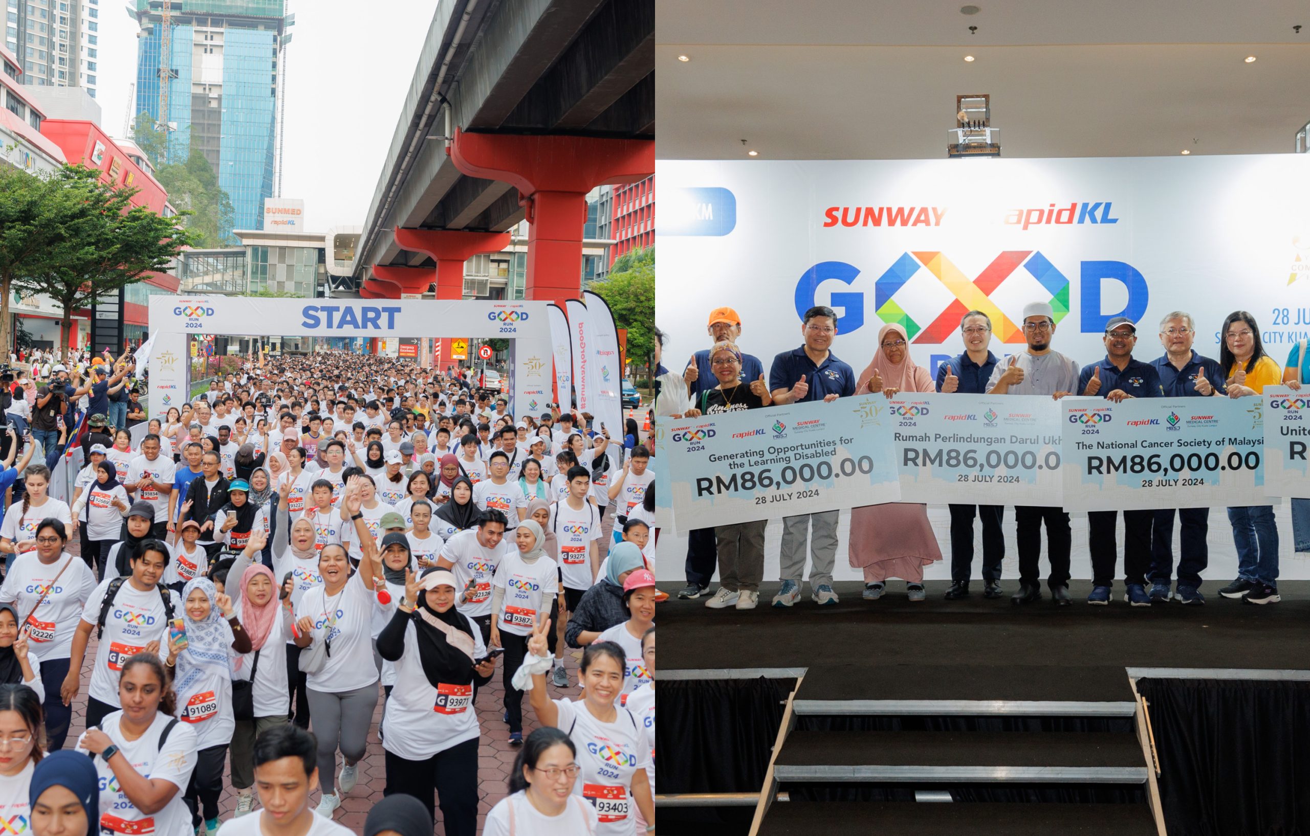 Disertai Lebih 10,000 Pelari, Sunway-Rapid KL Good Run 2024 Berjaya Raih RM430,000 Sumbangan