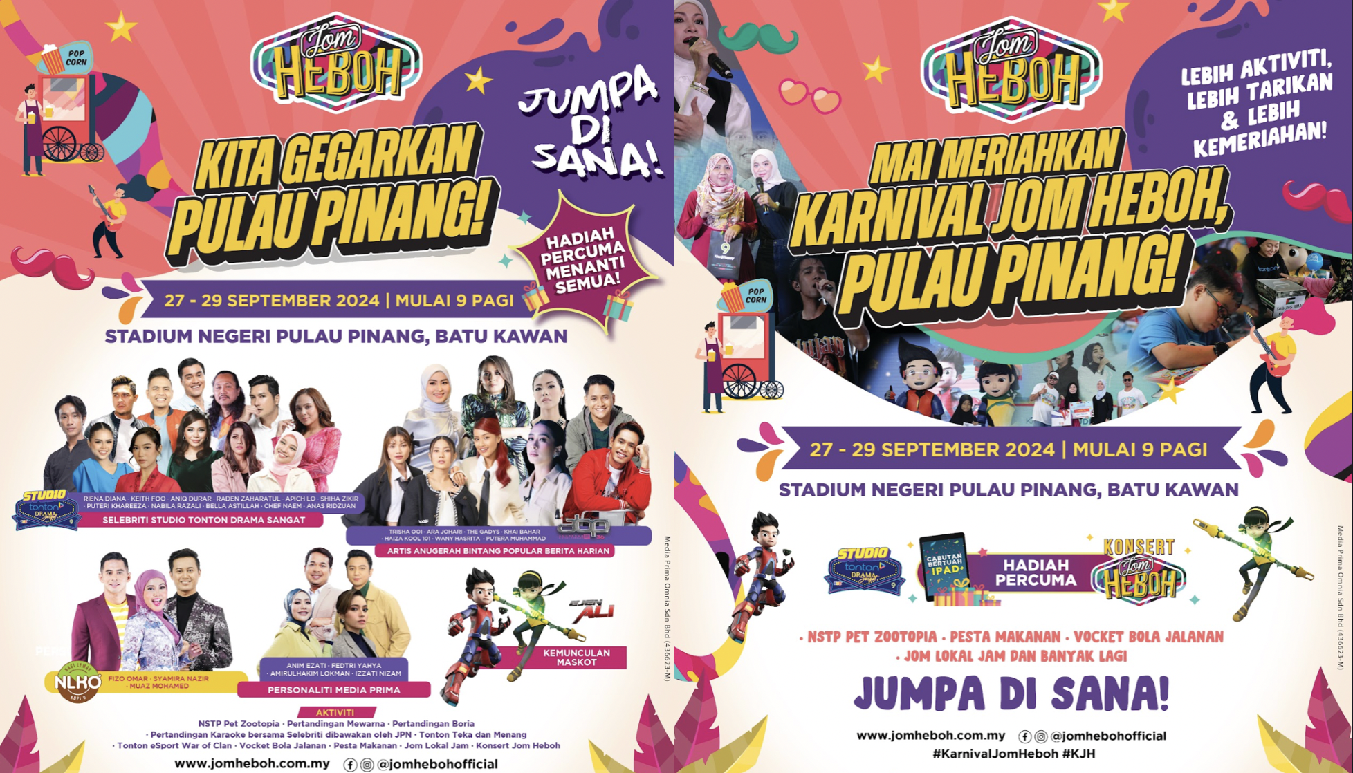 Calon ABPBH 36 Bakal Gegarkan Karnival Jom Heboh Pulau Pinang, 27 Hingga 29 September Ini!