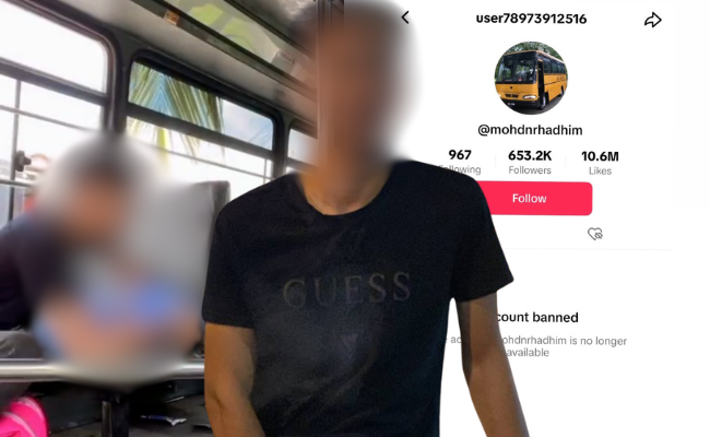 ‘Abang Bas’ Buat Konten ‘Crush’ Budak Sekolah Ditahan Polis, Akaun TikTok Dengan 600,000 Pengikut Kena ‘Banned’