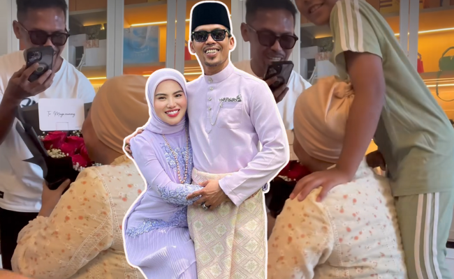 Watie Menjerit Kegembiraan Dapat Sejambak Bunga Dari Shuib – ‘I Love You Daddy Selalu Hargai Saya’