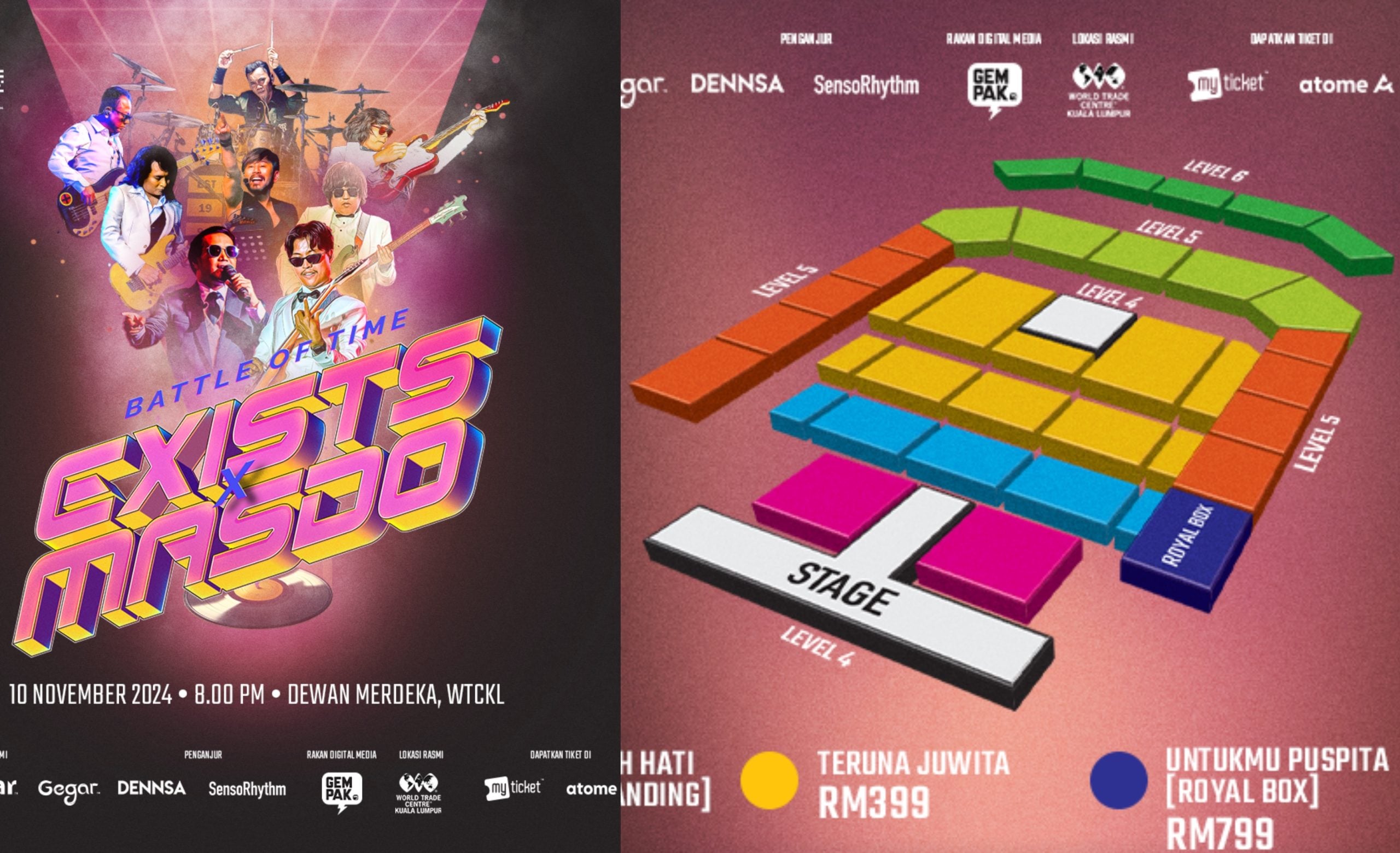 Exists & Masdo Beraksi Atas Satu Pentas, Konsert ‘Battle Of Time’ Bakal Gegarkan Dewan Merdeka 10 November Ini