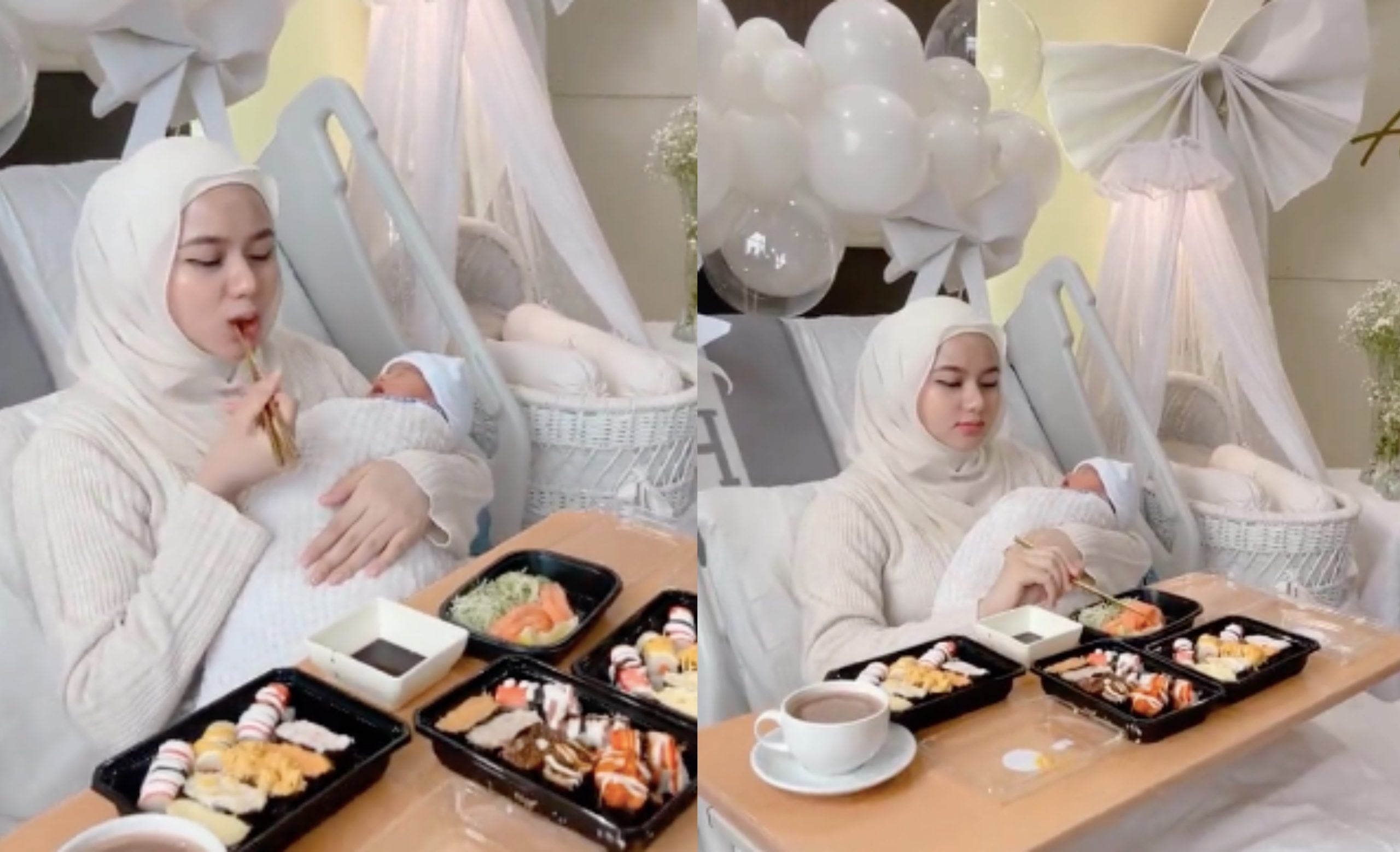 [VIDEO] ‘Badan Tu Nak Pakai Lama’ – Instafamous Makan Sushi Selepas Bersalin, ‘Mak-Mak’ Nasihat Jaga Pemakanan