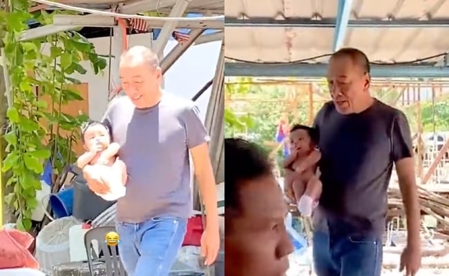 [VIDEO] ‘Lah Tok Ram, Dah Macam Bola Ragbi Dibuatnya Budak Tu’