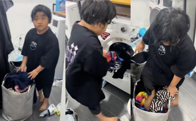 [VIDEO] Momen Tiara Bantu Achey Kemas Rumah Waktu Isteri Kurang Sihat Buat Netizen Terhibur – ‘Dia Boleh Guna Kaki Ja’