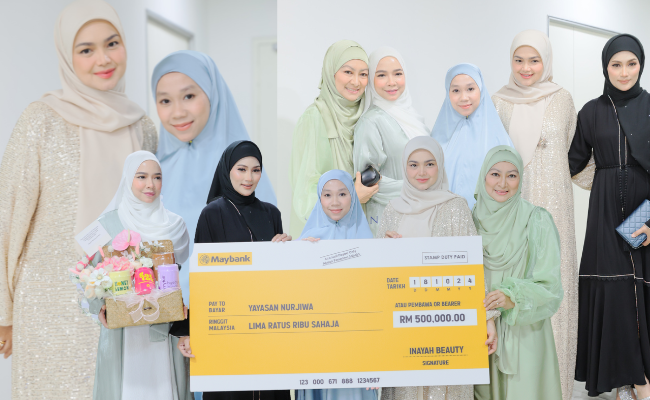 ‘Reputasi Siti Yang Telus Memudahkan Untuk Sumbangan’ – Inayah Beauty Salur RM500,000 Kepada Yayasan Nurjiwa