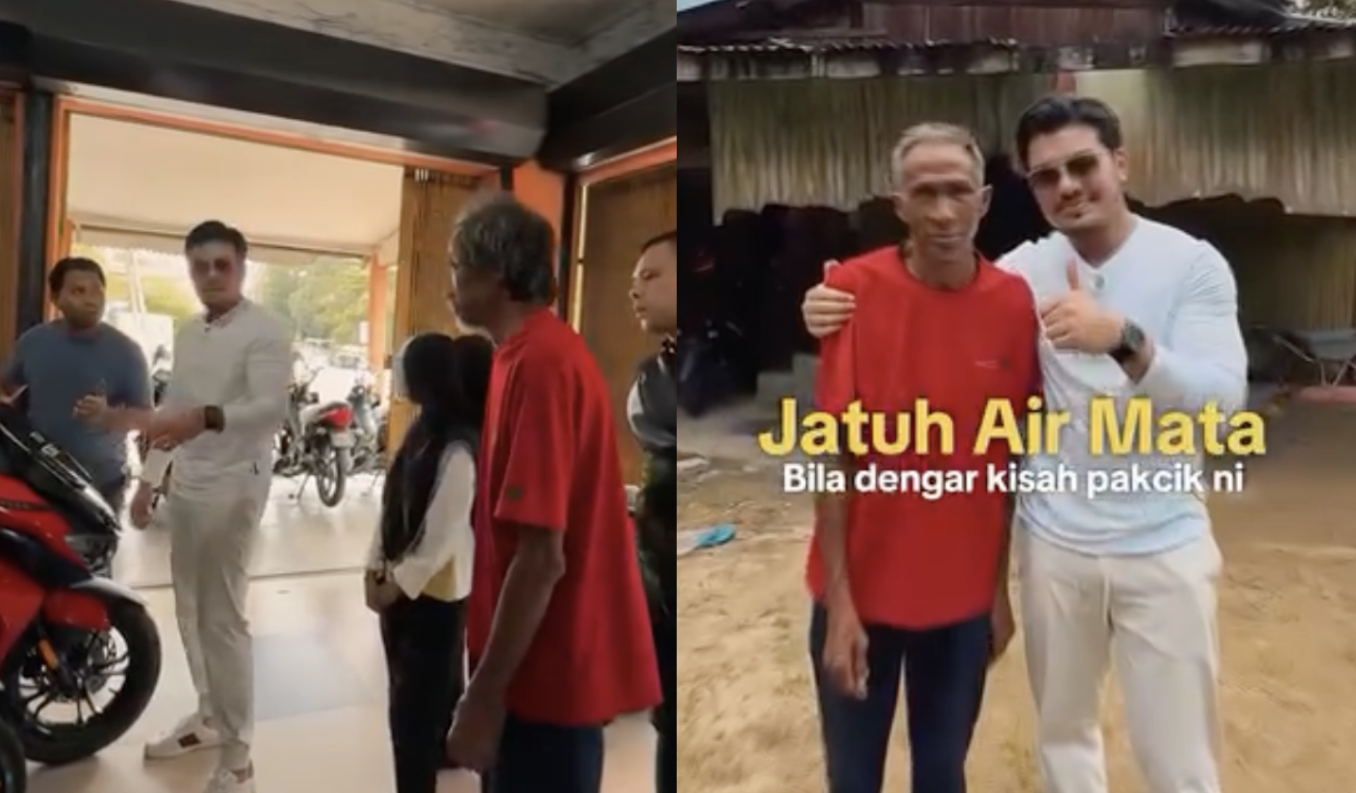 [VIDEO] Sedih Dengar Kisah Ayah Teman Anak Jalan Kaki Ke Sekolah Sejauh 6KM, Hafiz Mahamad Buat Kejutan Hadiahkan Motosikal