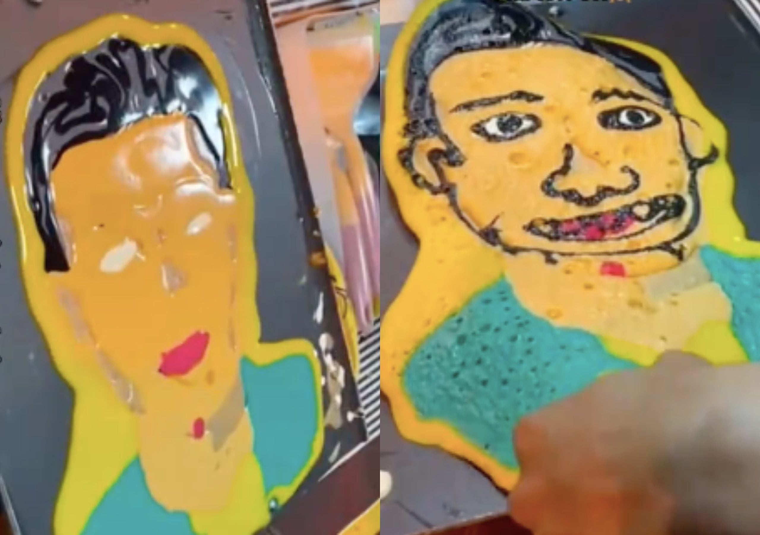 [VIDEO] Netizen Kagum Tengok Pancake Berwajah Fattah Amin – ‘Sebelum Macam Usop Santorian, Lepas Terbalik..Nampak Segak!’