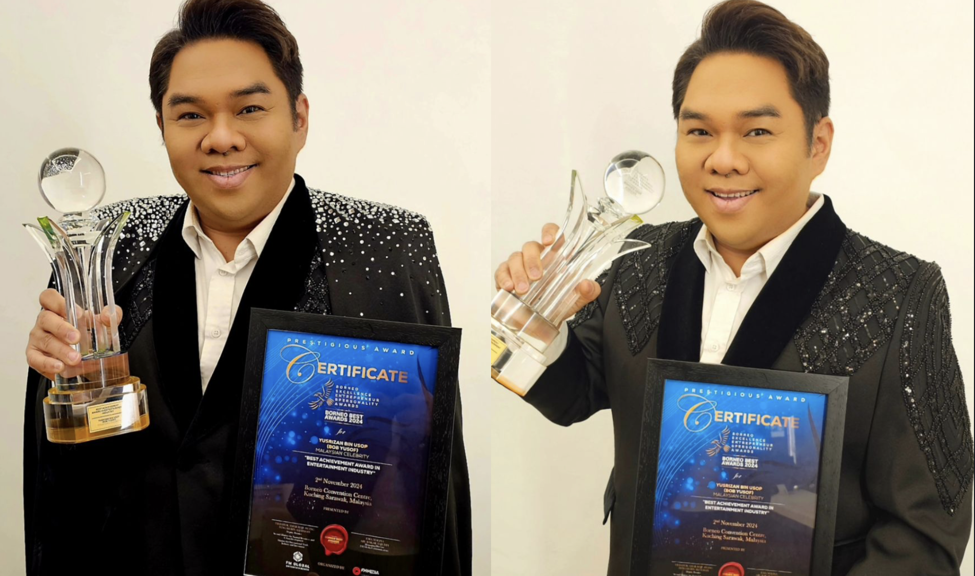 20 Tahun Jadi Penyanyi, Bob Yusof Teruja Terima Anugerah Penghargaan ‘Best Achievement Award In Entertainment Industry’