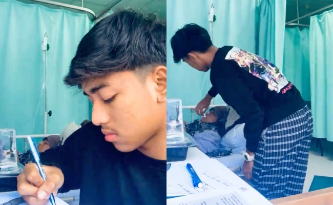 [VIDEO] Remaja Ulang Kaji Sambil Jaga Ibu Terlantar Di Hospital Runtun Hati Netizen – ‘Tak Ada Alasan Untuk Tak Belajar’
