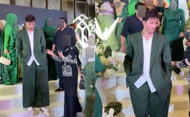 [VIDEO] Wanita Baju Kurung Hitam Dikecam Netizen, Pegang Lengan Fattah Amin Dua Kali – ‘Sebab Tu Dia Masukkan Tangan Dalam Poket’