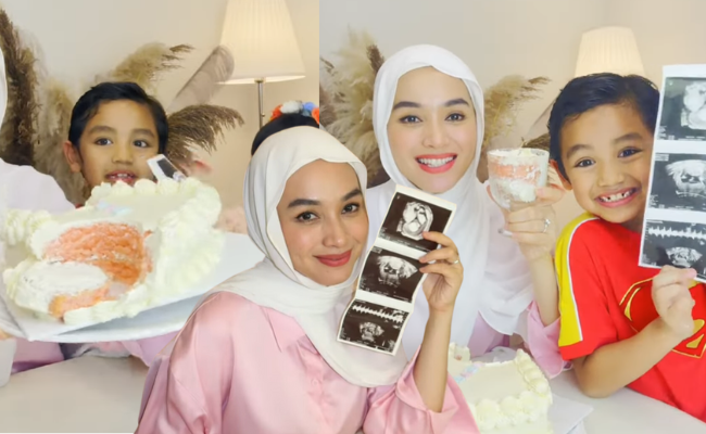 Ashraf Khalid, Tya Arifin ‘Reveal’ Jantina Bakal Anak Ketiga – ‘Isi Kek Warna Pink! It’s A Girl’