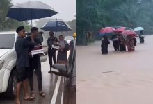 [VIDEO] Keluarga Pihak Lelaki Sanggup Redah Banjir, Majlis Pertunangan Tetap Berlangsung – ‘Lautan Banjir Sanggup Ku Renangi’