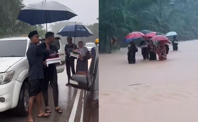 [VIDEO] Keluarga Pihak Lelaki Sanggup Redah Banjir, Majlis Pertunangan Tetap Berlangsung – ‘Lautan Banjir Sanggup Ku Renangi’