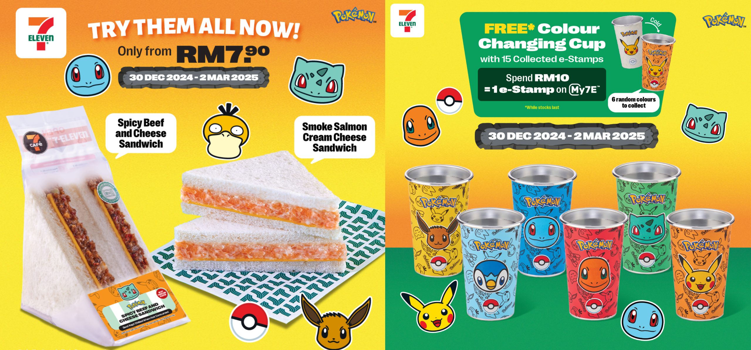 Wow! Ada Menu & Merchandise Pokémon Comel Serendah RM2.90 Je di 7-Eleven CAFé, Korang Wajib Singgah!