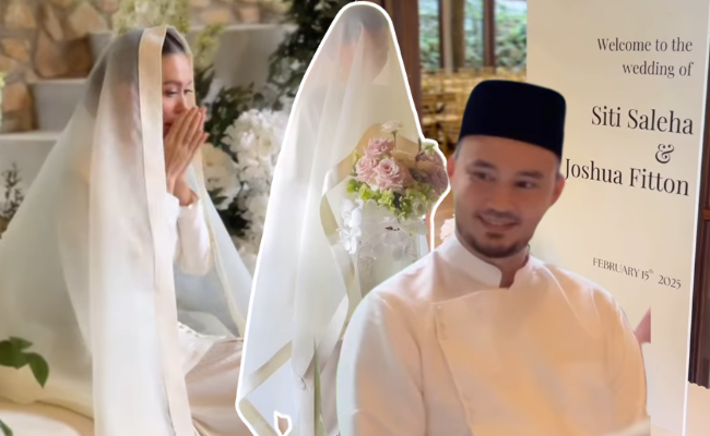 Tiga Tahun Menyulam Cinta, Siti Saleha Kini Isteri Joshua Fitton