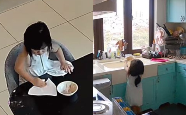 [VIDEO] Rina Anak Kacukan Melayu-Korea Dipuji Bijak, Lap Meja & Letak Pinggan Di Sinki Selepas Makan – ‘Orang Besar Pun Tak Pandai’