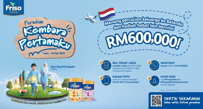 Sertai Peraduan Kembara Pertamaku Friso® Gold Untuk Menang Percutian Ke Belanda & Hadiah Bernilai RM600,000!