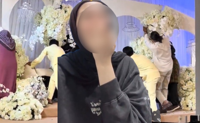 Wanita Teruk Dikecam, Rasa Kelakar Ketika Kongsi Momen Anak Robohkan Pelamin Rakan – ‘Kalau Aku Jadi Pengantin…’