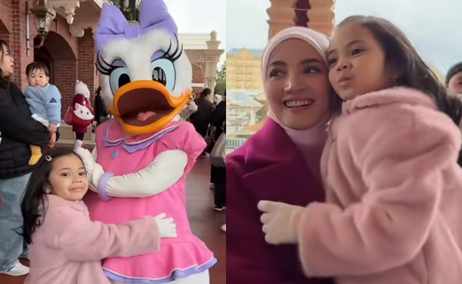 [VIDEO] Nangis Lama Menunggu Untuk Bergambar Dengan Daisy Duck, Reaksi Fazura Pujuk Fatima Curi Perhatian – ‘Pandai Dia Didik Anak Supaya Bersabar