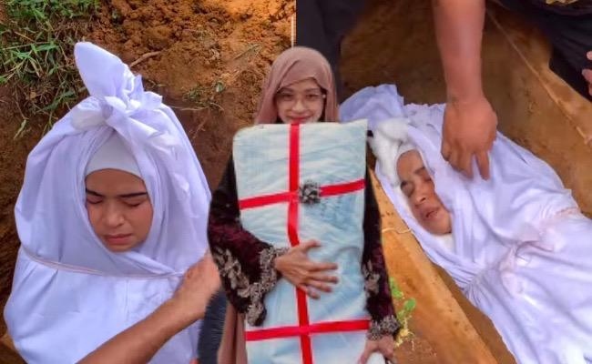 [VIDEO] Air Mata Tak Berhenti Lakon Babak Masuk Liang Lahad, Noorkhiriah Pesan Jangan Sesekali Tinggal Solat