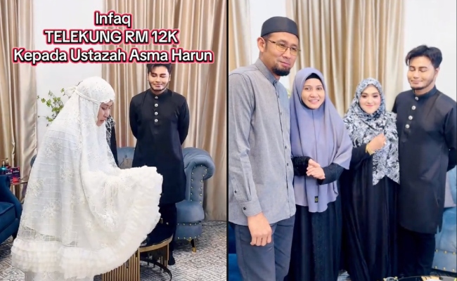 Prince Syed & Isteri Infaq Telekung Bertatah Swarovski Buat Ustazah Asma Harun – ‘Berharga RM12,000’