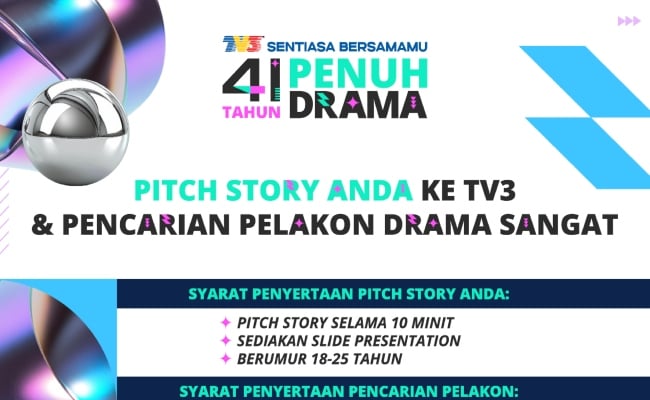 TV3 41 Tahun Penuh Drama: Peluang Keemasan Jadi Penulis & Pelakon Baharu!