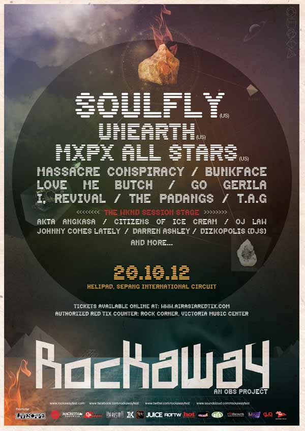 Rockaway Festival 2012 Dimeriahkan Dengan MxPx, Soulfly, Go Gerila & Bunkface