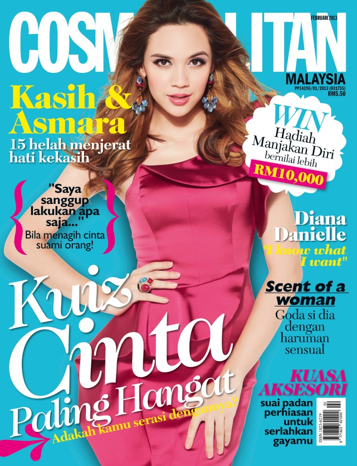 Diana Danielle Hiasi Muka Depan Cosmopolitan, Edisi Februari 2013!