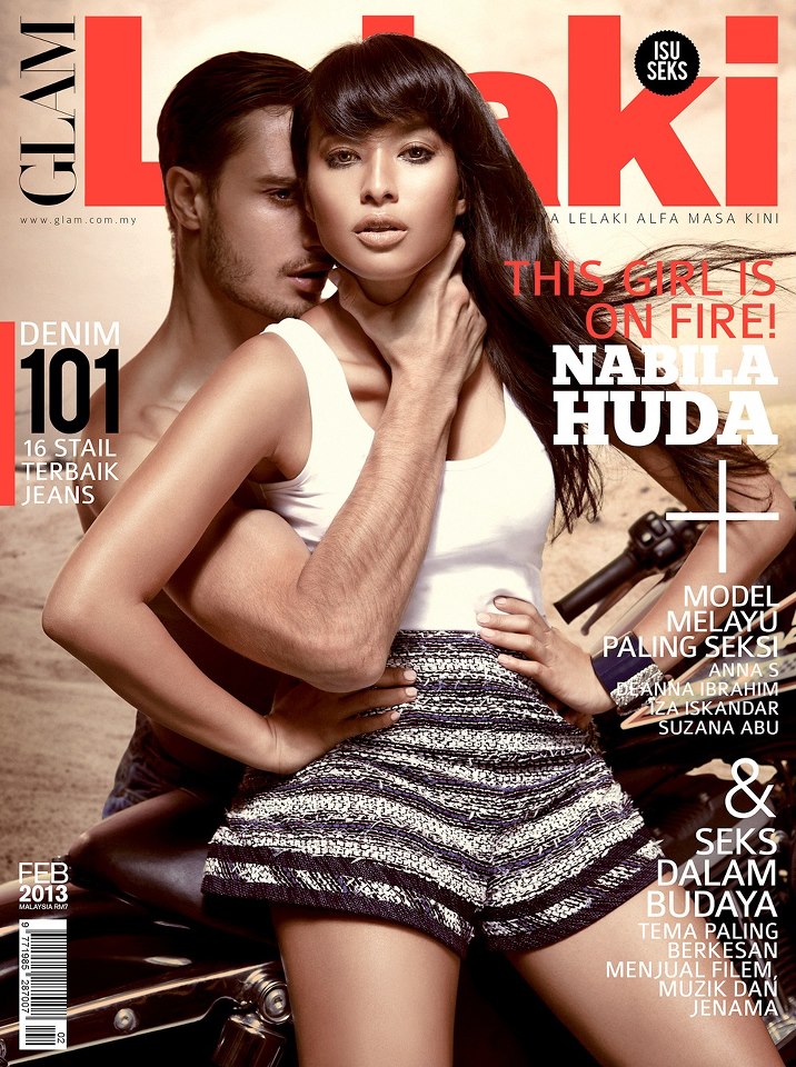 Gaya Berani Nabila Huda Untuk Majalah Glam Lelaki Edisi Februari 2013