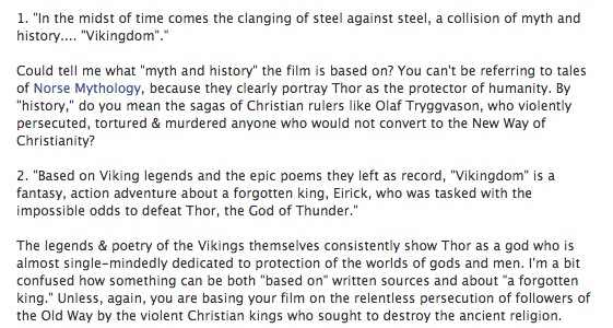 Kritik filem Vikingdom