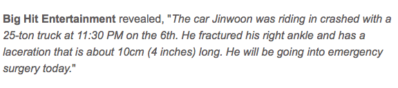 Jinwoon 2AM Parah Kemalangan Kereta