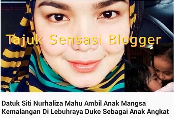 Datuk Siti Jelaskan Isu Ambil Anak Mangsa Nahas Duke Sebagi Anak Angkat