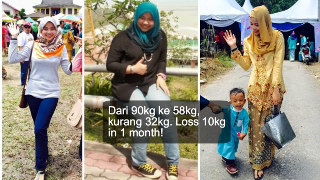 Dari 90kg Ke 58kg, Gadis Ini Kurangkan 10kg Dalam Masa 