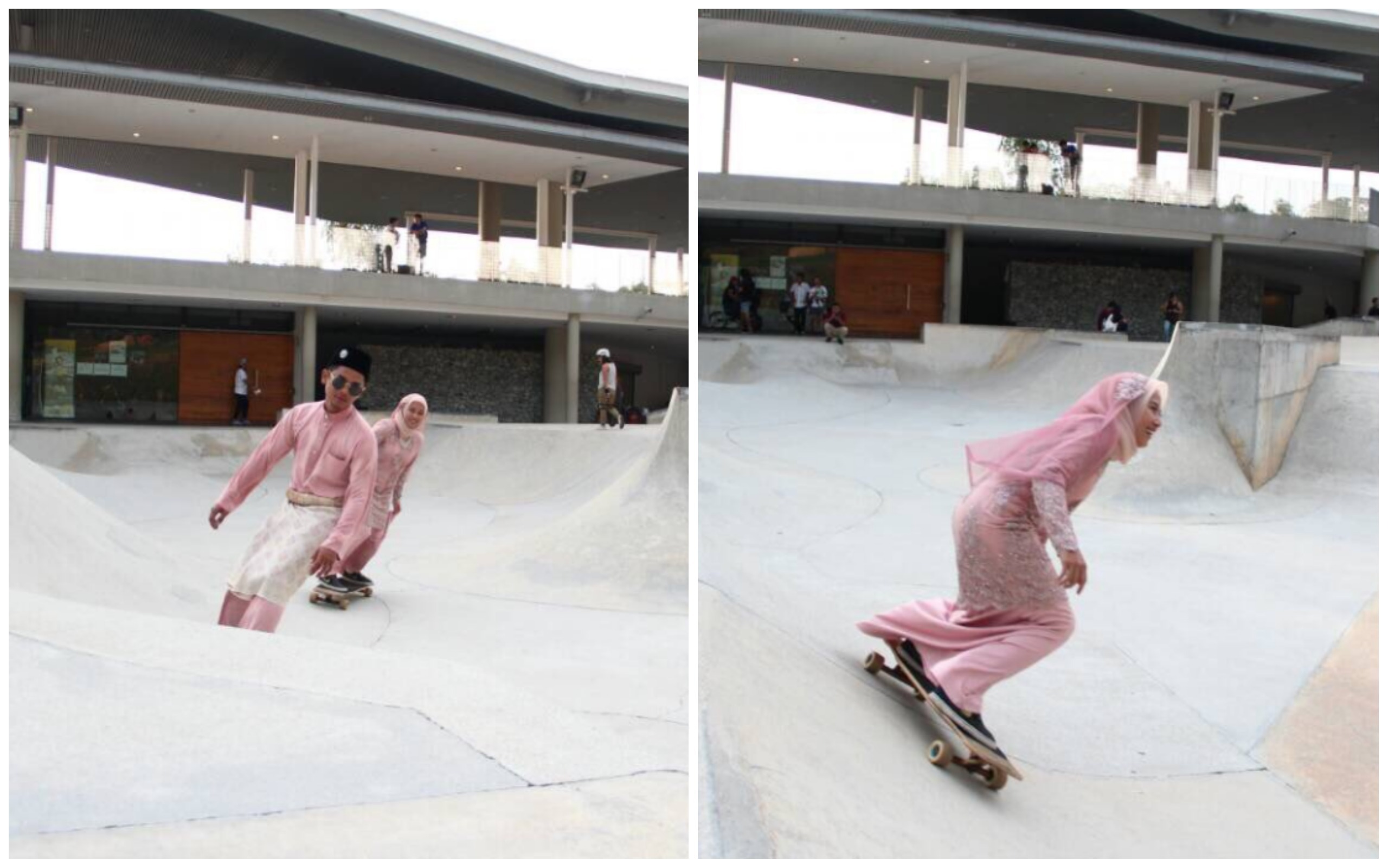 Meluncur Terus Ke Hati Awak- Tema Foto Kahwin Pasangan Main Skateboard Ini Sangat Cool & Rare