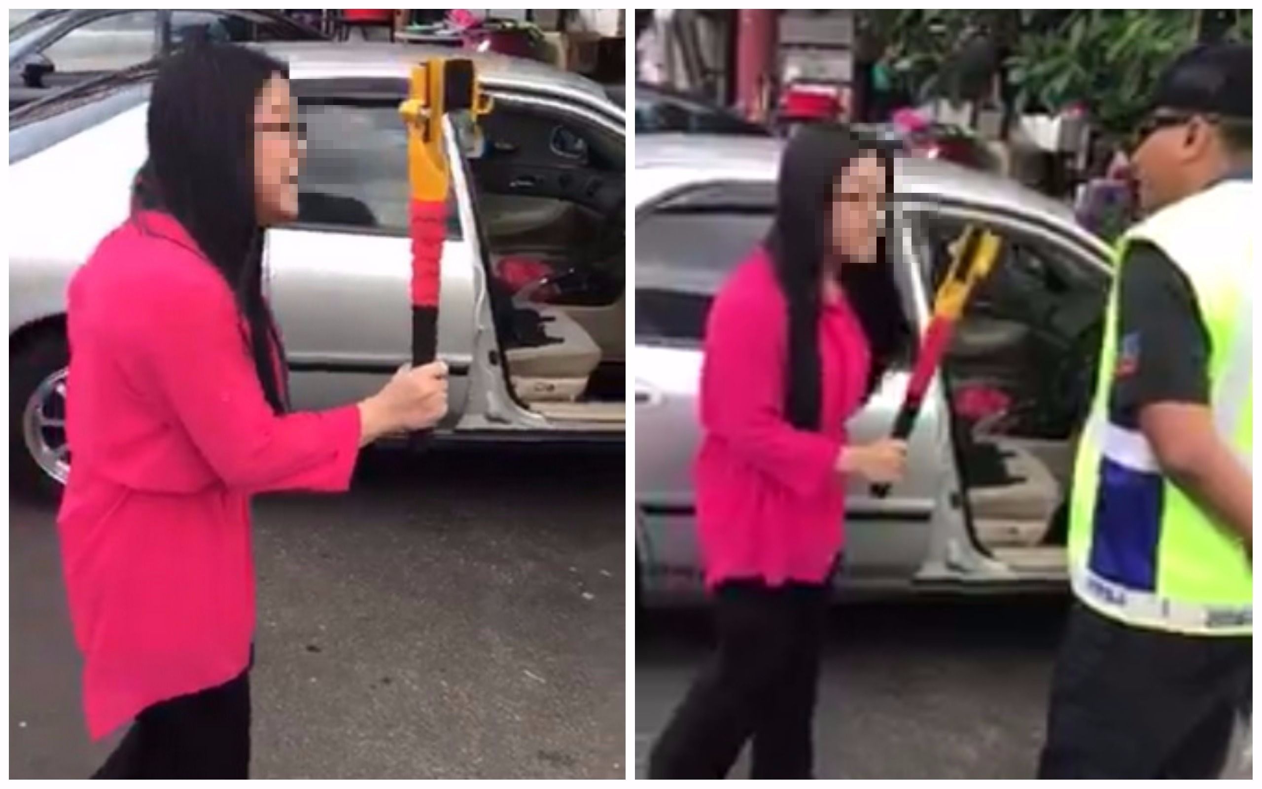 [VIDEO] Wanita Mengamuk Sambil Pegang Kunci Stereng & Menjerit Ke Arah Pegawai MPSJ