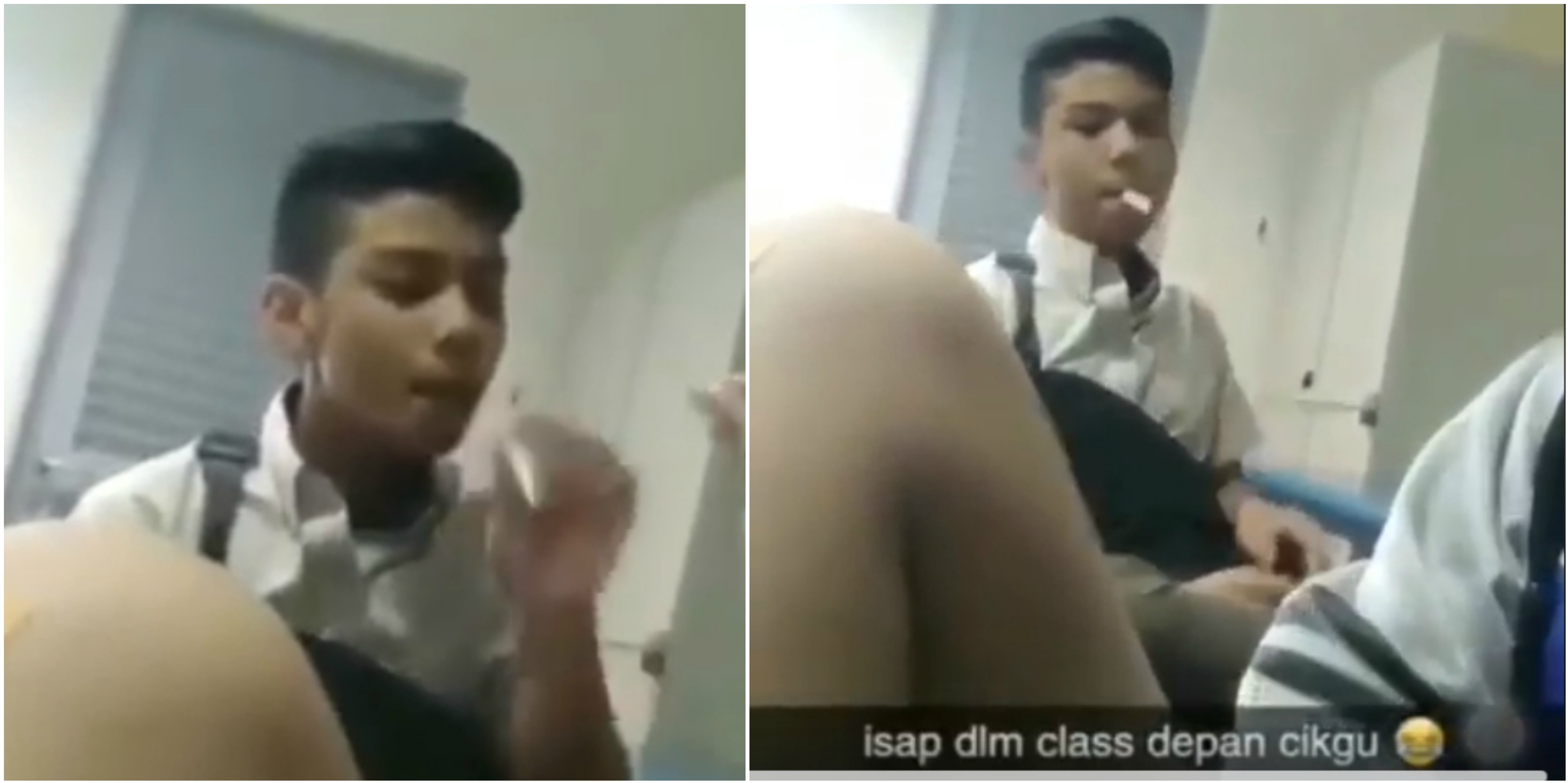 Video Kalau Cikgu Marah Cikgu Kene Maki Hisap Rokok Dalam Kelas Netizen Sifatkan Pelajar Ini Biadap