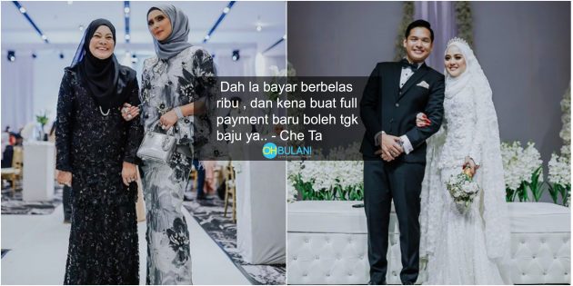 'Nasib Baik Mak Saudara Ada Koleksi Baju Pengantin Meletop 