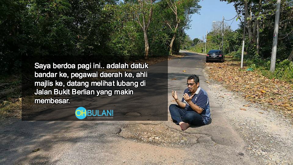 Doa Saya Semalam Sudah Dimakbulkan Allah Berkat Doa Depan Lubang Jalan Diturap