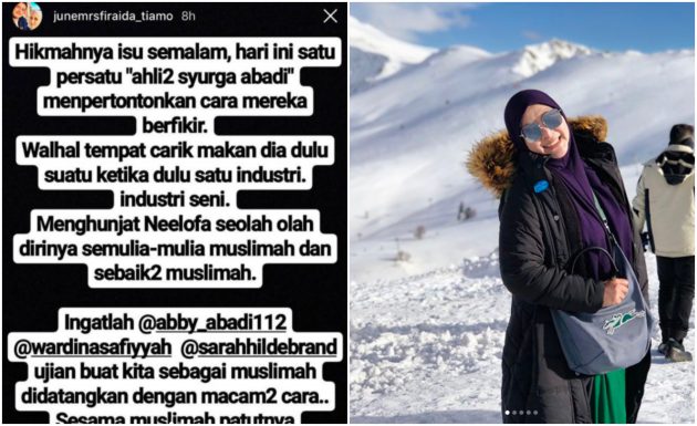 ‘Nak Back Up Pun Beragaklah’ – Digelar Ahli Syurga Kerana Tegur Neelofa, Ini Respon Abby Abadi