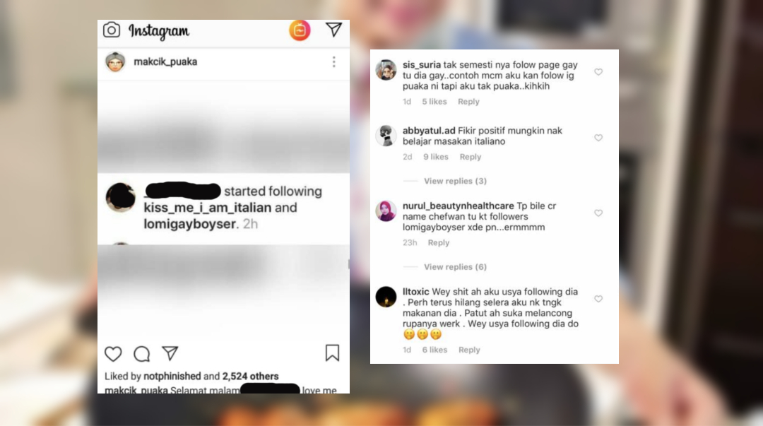 Chef Selebriti Terkenal Kantoi Follow Akaun Gay Di Instagram?