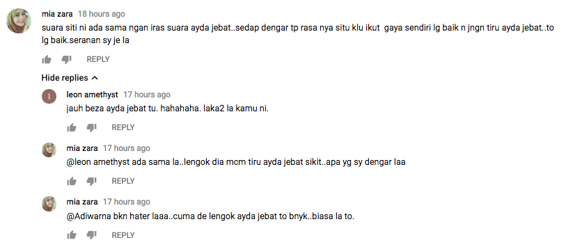 Netizen Dakwa Siti Nurhaliza Tiru Cara Nyanyian Ayda Jebat