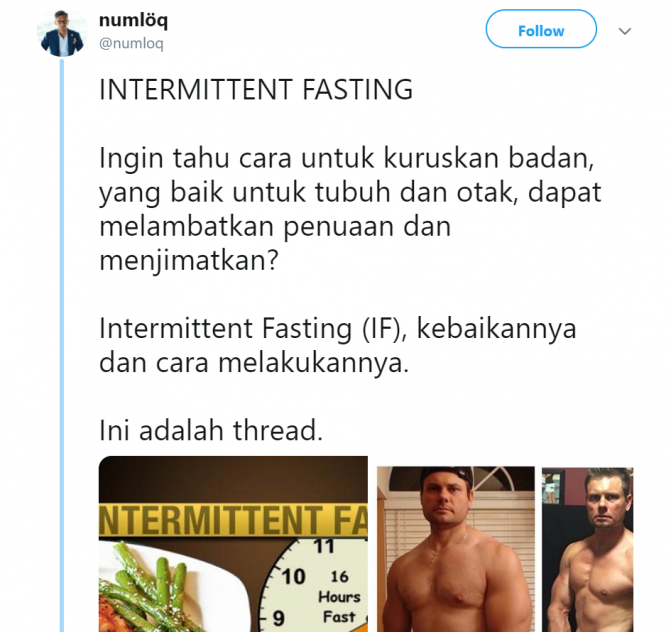 cara diet intermittent fasting