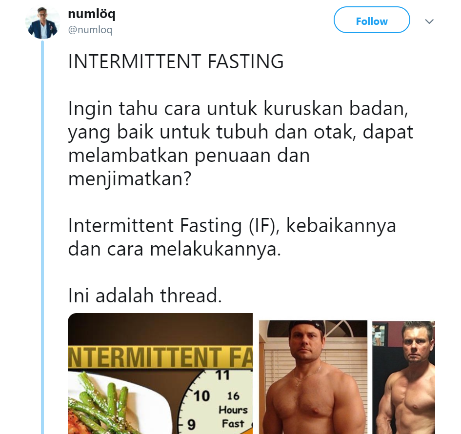 Kebaikan intermittent fasting