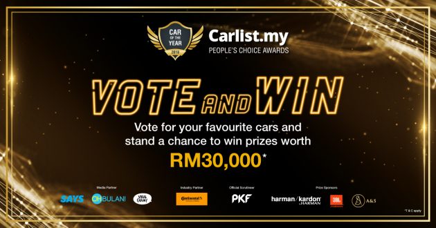 Undi Kereta Terbaik Anda Di Carlist.my People’s Choice Awards & Menangi Hadiah Bernilai RM30,000!