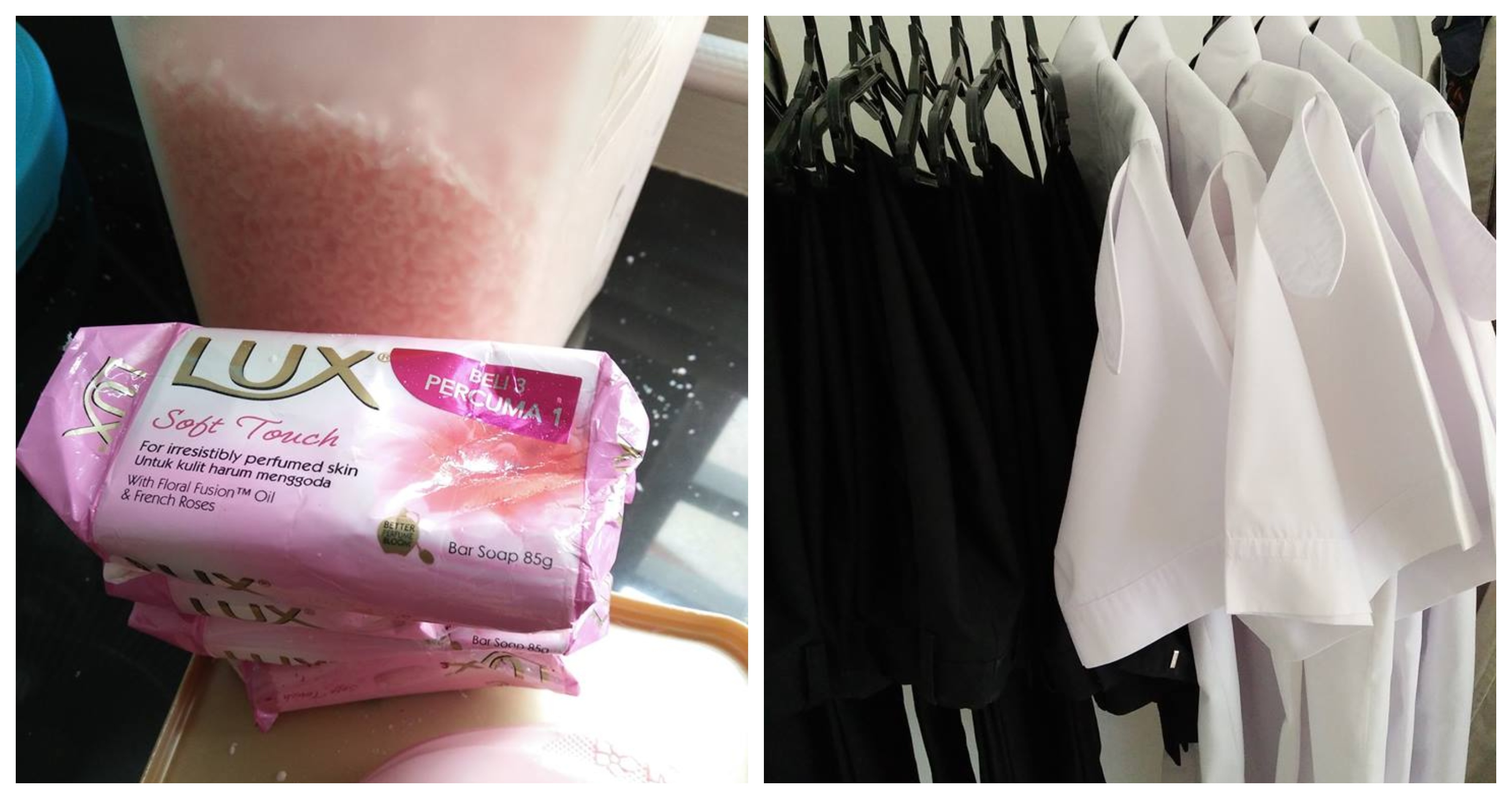 Guna Sabun Lux Rose Untuk Baju Kekal Putih, Tak Perlu Sental Pun!