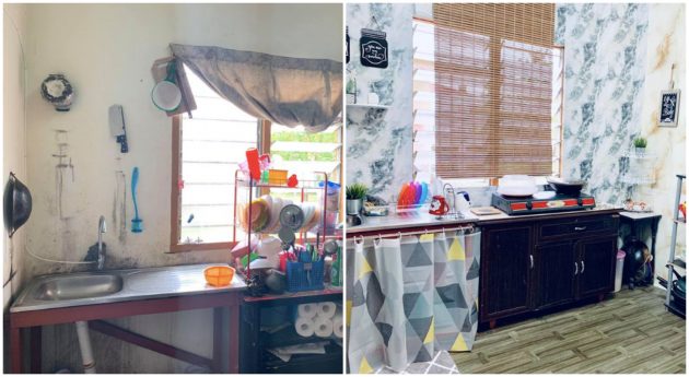 Lihat Bagaimana Wanita Ini Ubah Suai Dapur Dengan Bajet RM200, Hasilnya.. Menarik!